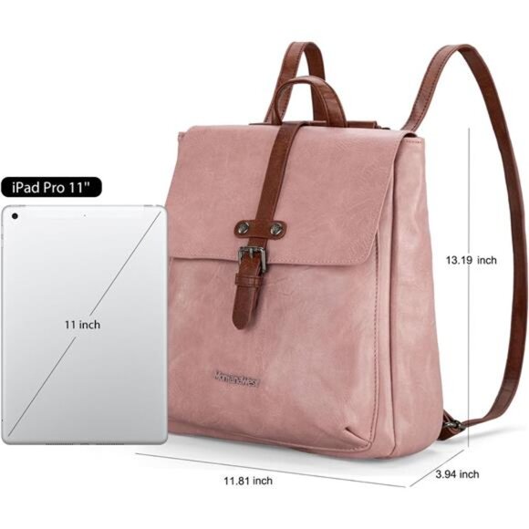 Womens Medium Backpack Convertible Pink main image 5